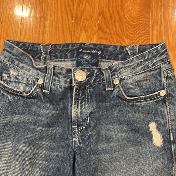 IMMORALITY JEANS Size 27 not worn much. Good shape. Color is still vibrant. - Picture 4 of 15